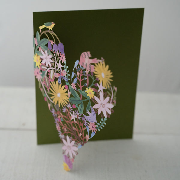 Over The Rainbow Heart Laser Cut Card