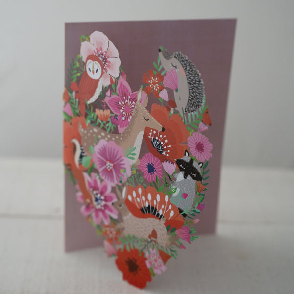 Summer Forrest Creatures Laser Cut Card