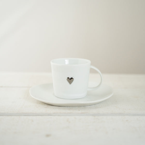 Heart Cup and Saucer