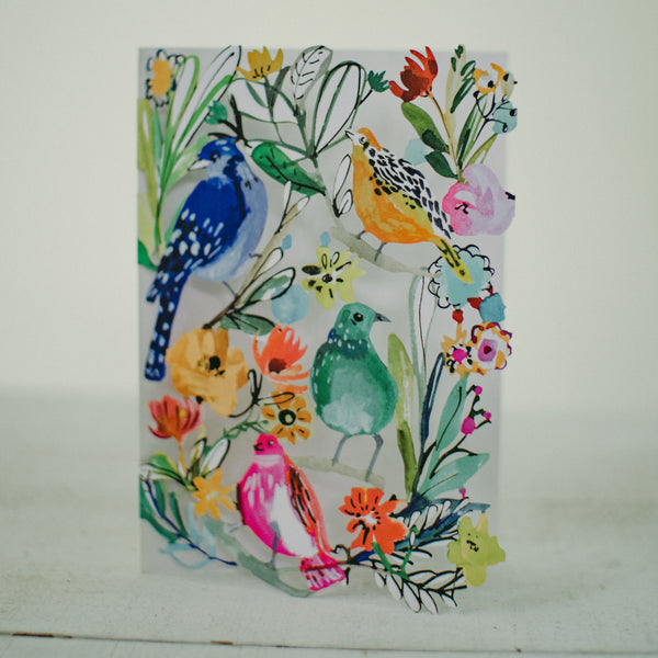 Birds lasercut card