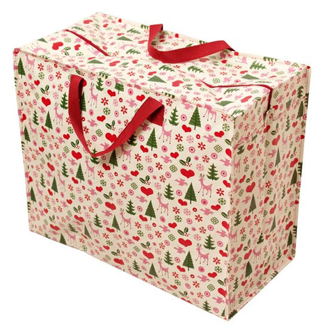 50's Christmas Design Jumbo Storage Bag.