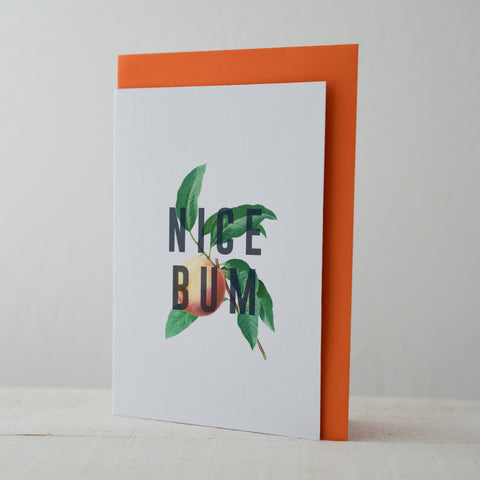Peachy Nice Bum -Greeting Card