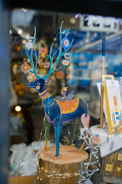 Folksy Reindeer Pop & Slot Decoration