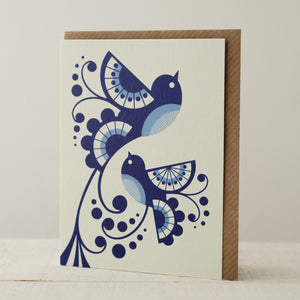 Mini Card - Blue Birds
