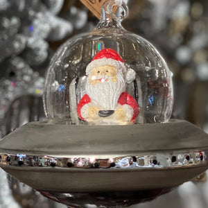 Retro decoration - Santa flying saucer