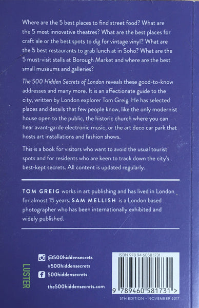 500 Hidden Secrets of London (Paperback)